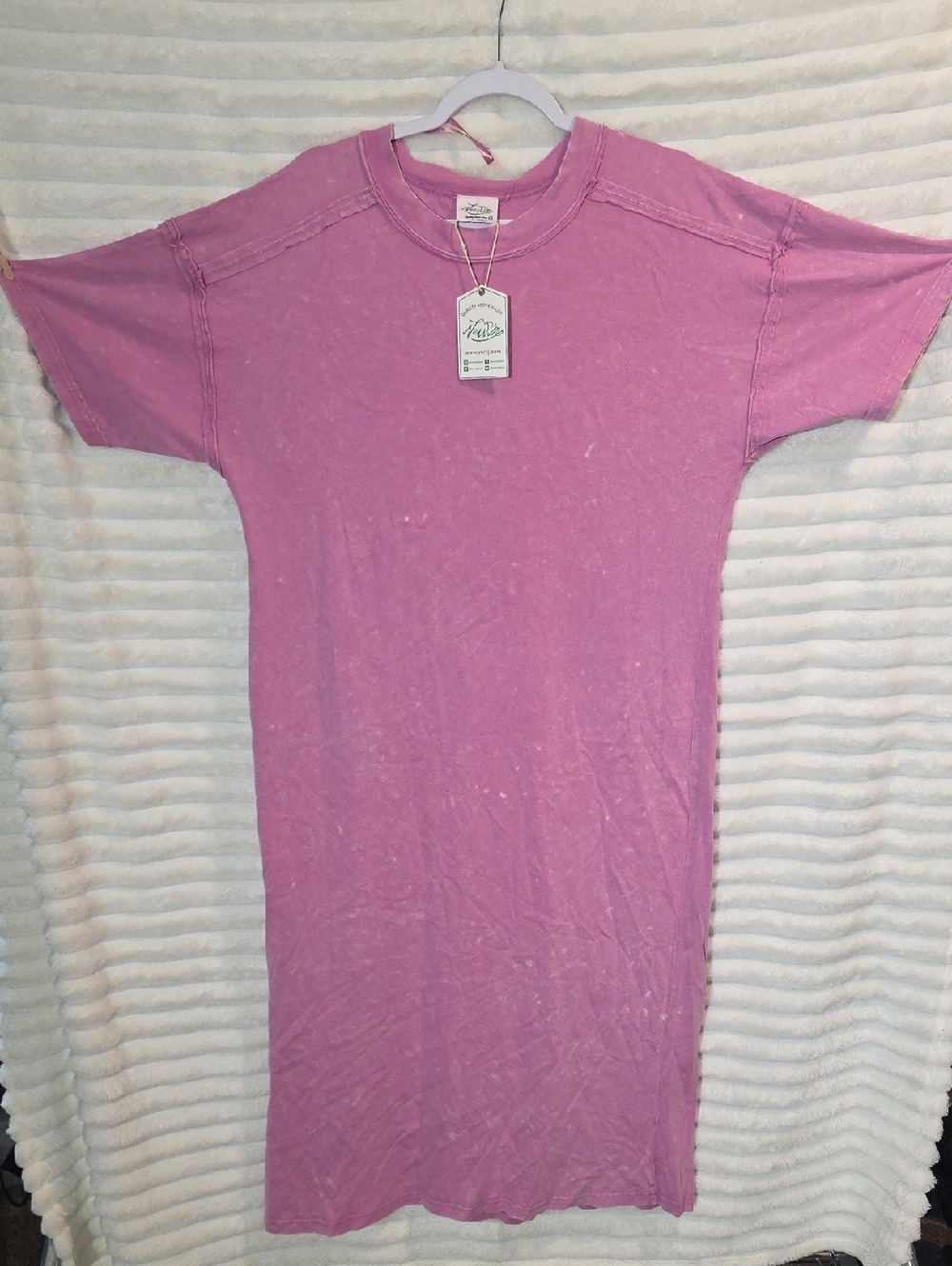 0160 Pink Tee Shirt Dress